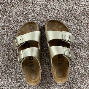 Women’s Gold Birkenstocks